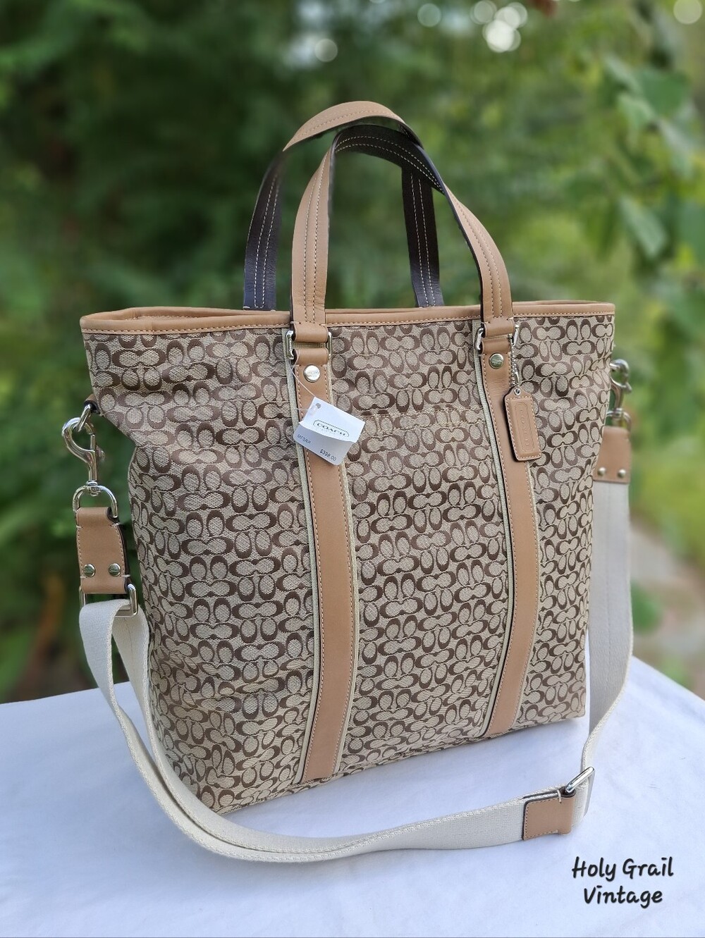 VTG 2010 NOS Deadstock Coach Signature C Voyager Drafting Weekender Tote #F77142